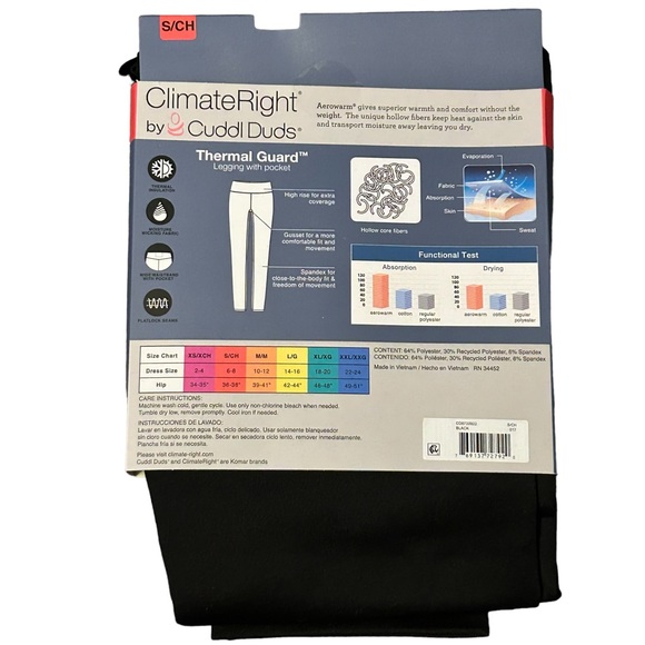 Climate Rught by Cuddl Duds Leggings Thermal Guard - Picture 2 of 6